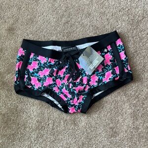 Andrew Christian Mens Vibrant Pink and swim  Black Shorts